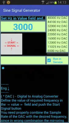 Sine SignalnGenerator android App screenshot 1