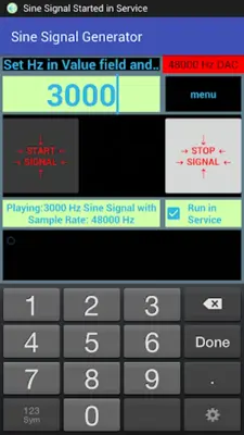 Sine SignalnGenerator android App screenshot 3