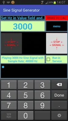 Sine SignalnGenerator android App screenshot 5